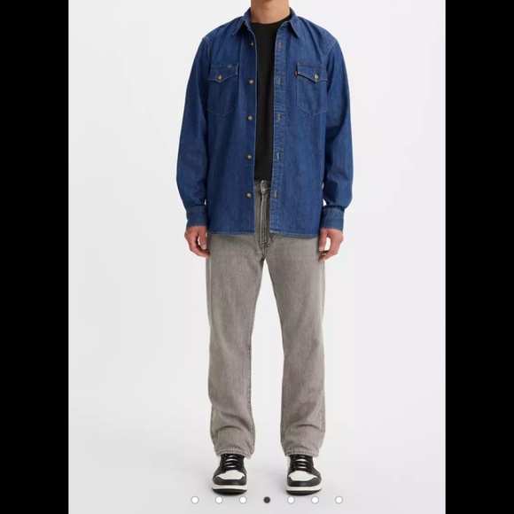 Levi's Premium 551 Z Straight Men's Jeans Gray 34 Waist 100% Cotton - Picture 9 of 10